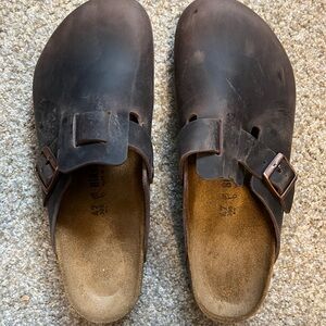 Birkenstock Men's Dark Brown Slip-Ons